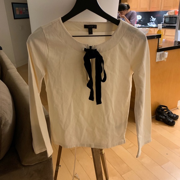 JCREW velvet Ivory Top NWT - Picture 2 of 6